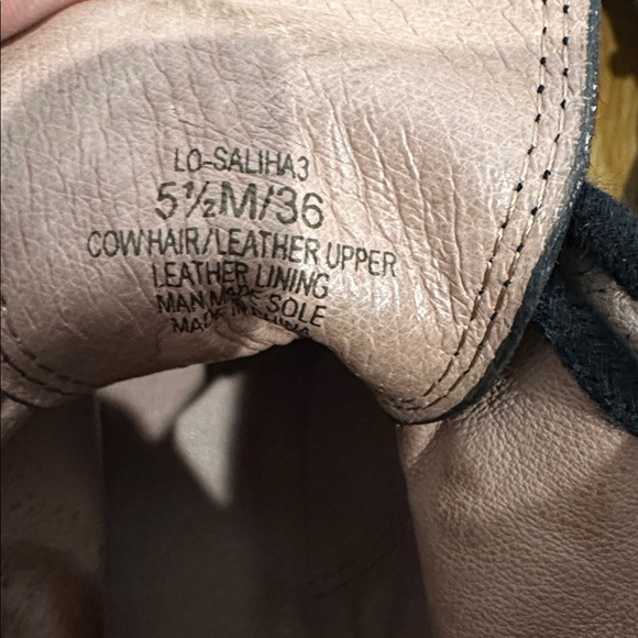 Louise eat Cie Lace Up Cow Hair Moto Boots W5.5 - Picture 7 of 7